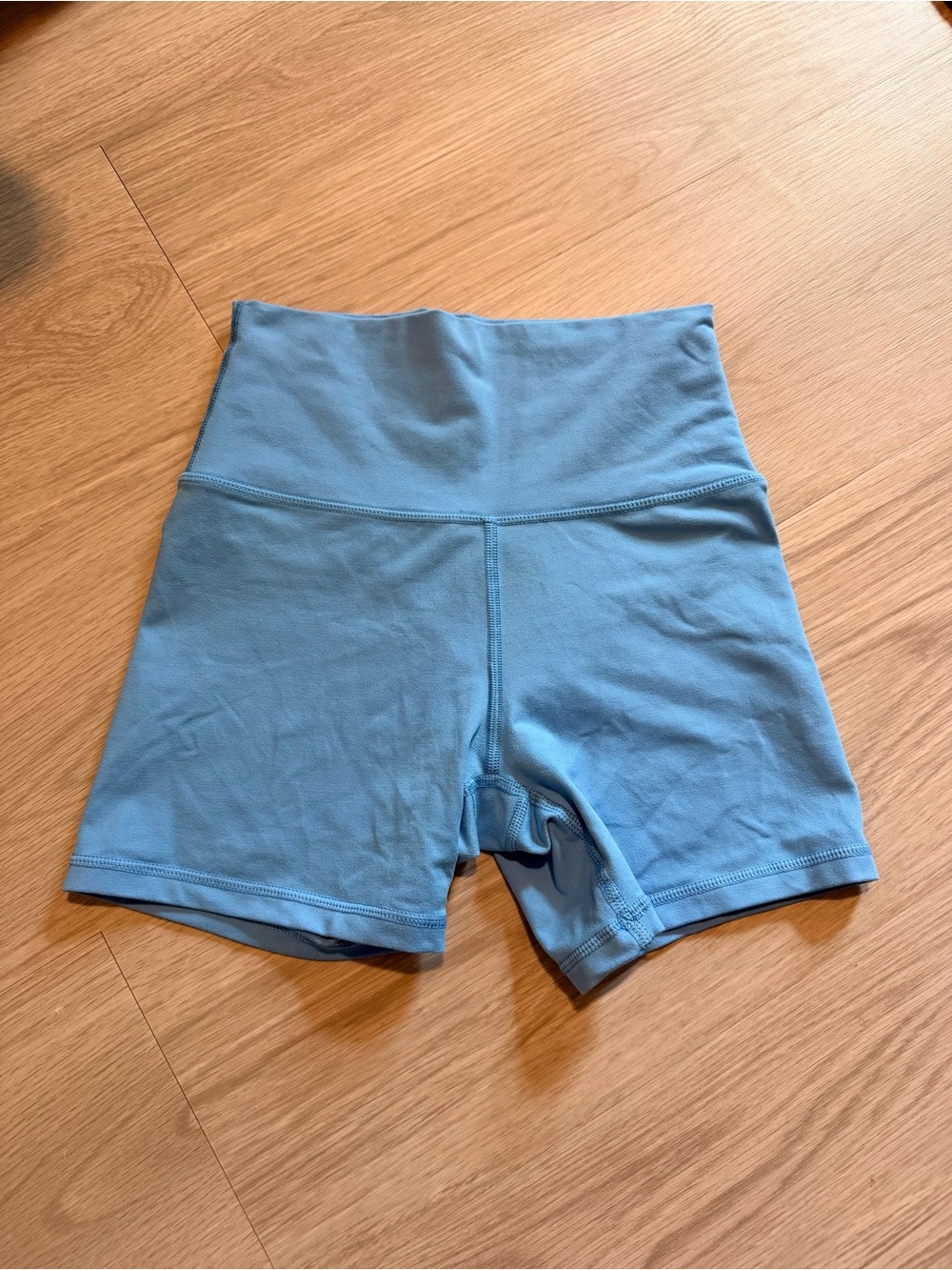 High-Waist Women’s Bike Shorts in Sky Blue